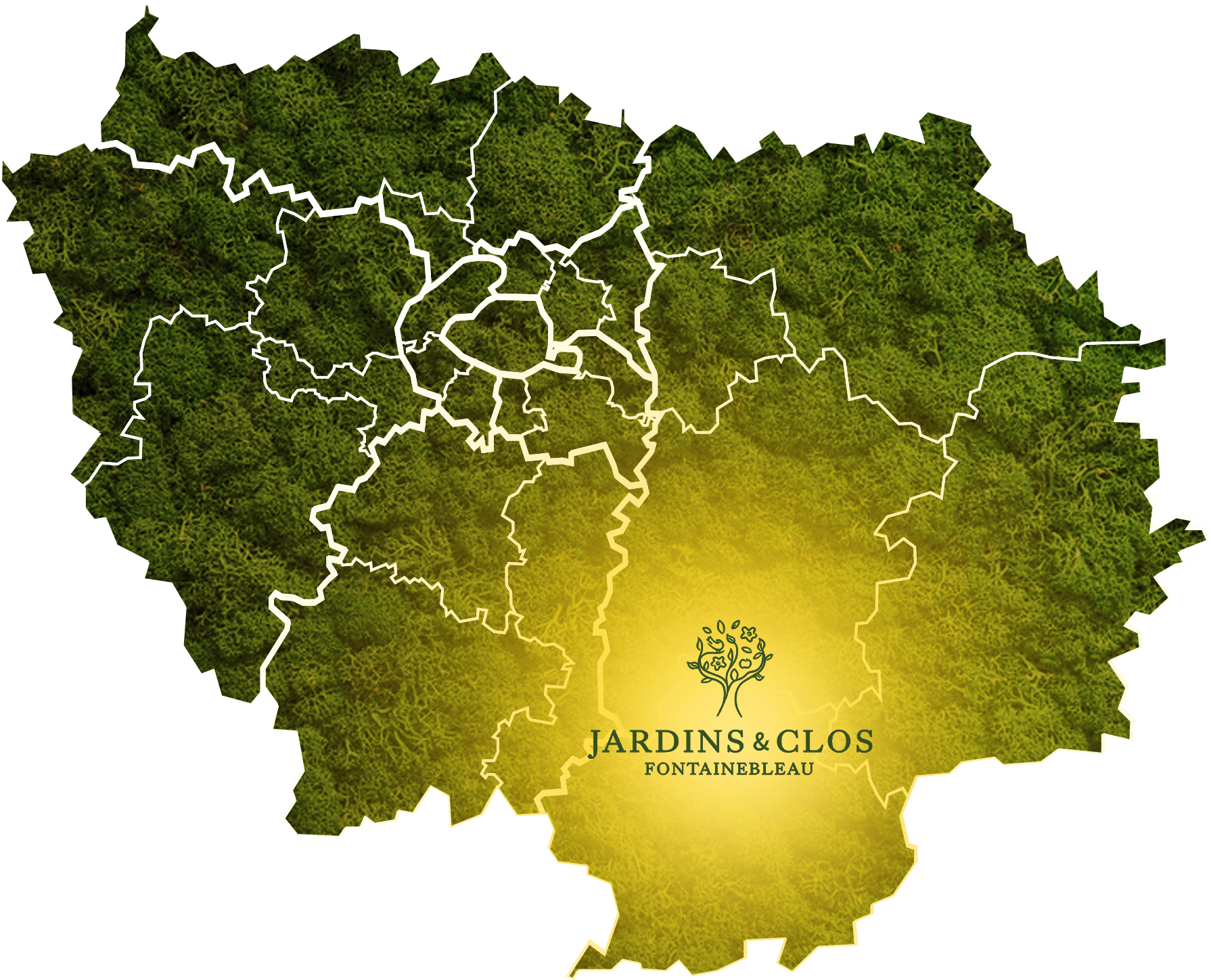 Carte Île-de-France zone intervention Jardins et Clos
